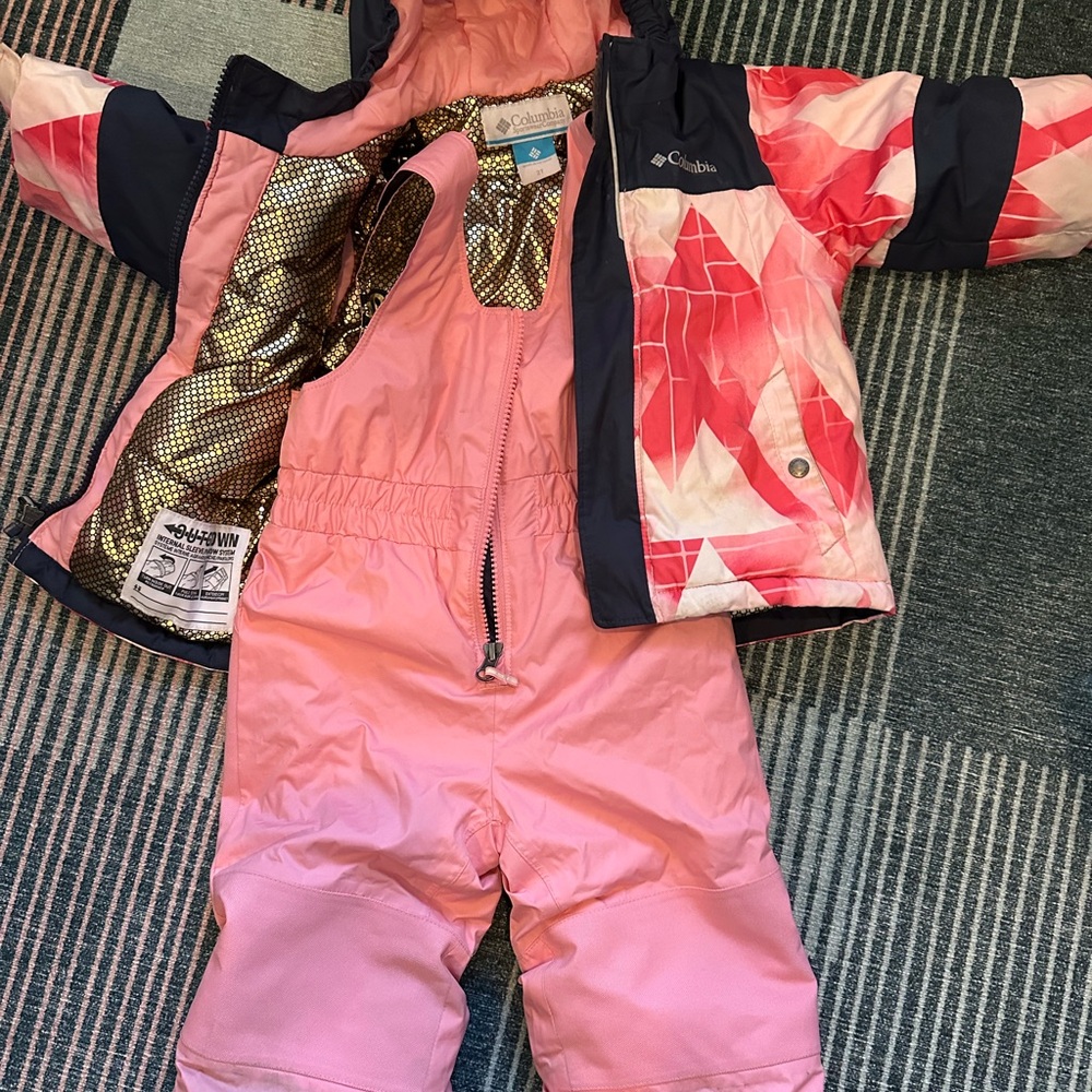 Columbia Pink and Navy Winter Snowsuit